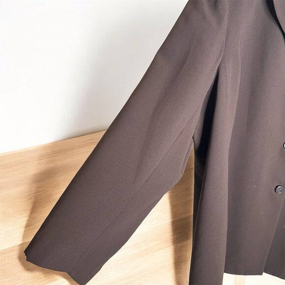 Bob Mackie Studio Brown Blazer  Jacket Sz 28w Single Breasted Side Pockets Lined - Picture 2 of 6